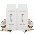 Native Body Wash 2 Pack – Coconut Vanilla, Sulfate Free, 18 oz Each
