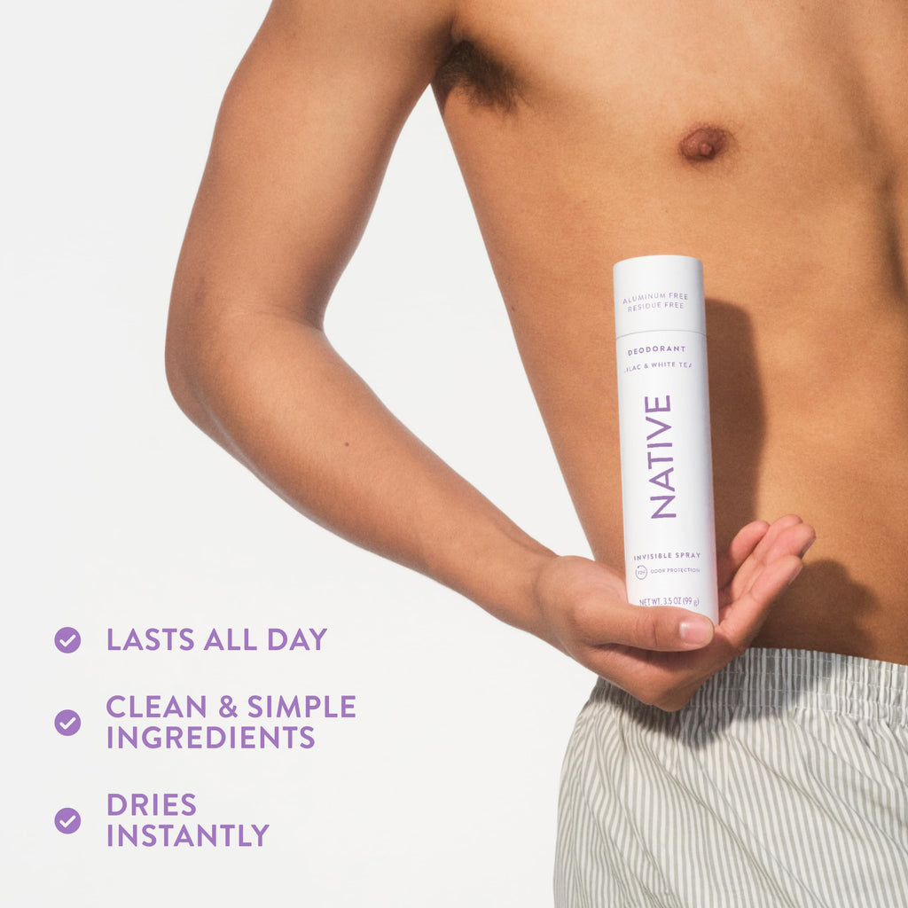 Native Deodorant & Body Spray Lilac & White Tea – Aluminum-Free, 72-Hour Odor Protection