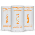 Native Deodorant – Aluminum-Free, 72-Hour Odor Control, Pumpkin Spice, 3-Pack