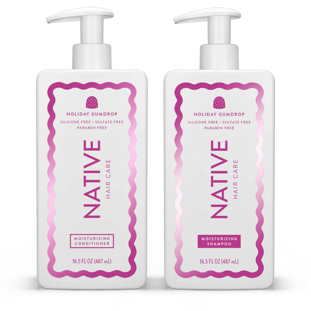Native Holiday Gumdrop Shampoo & Conditioner Set – Limited Edition, 16.5 oz Each