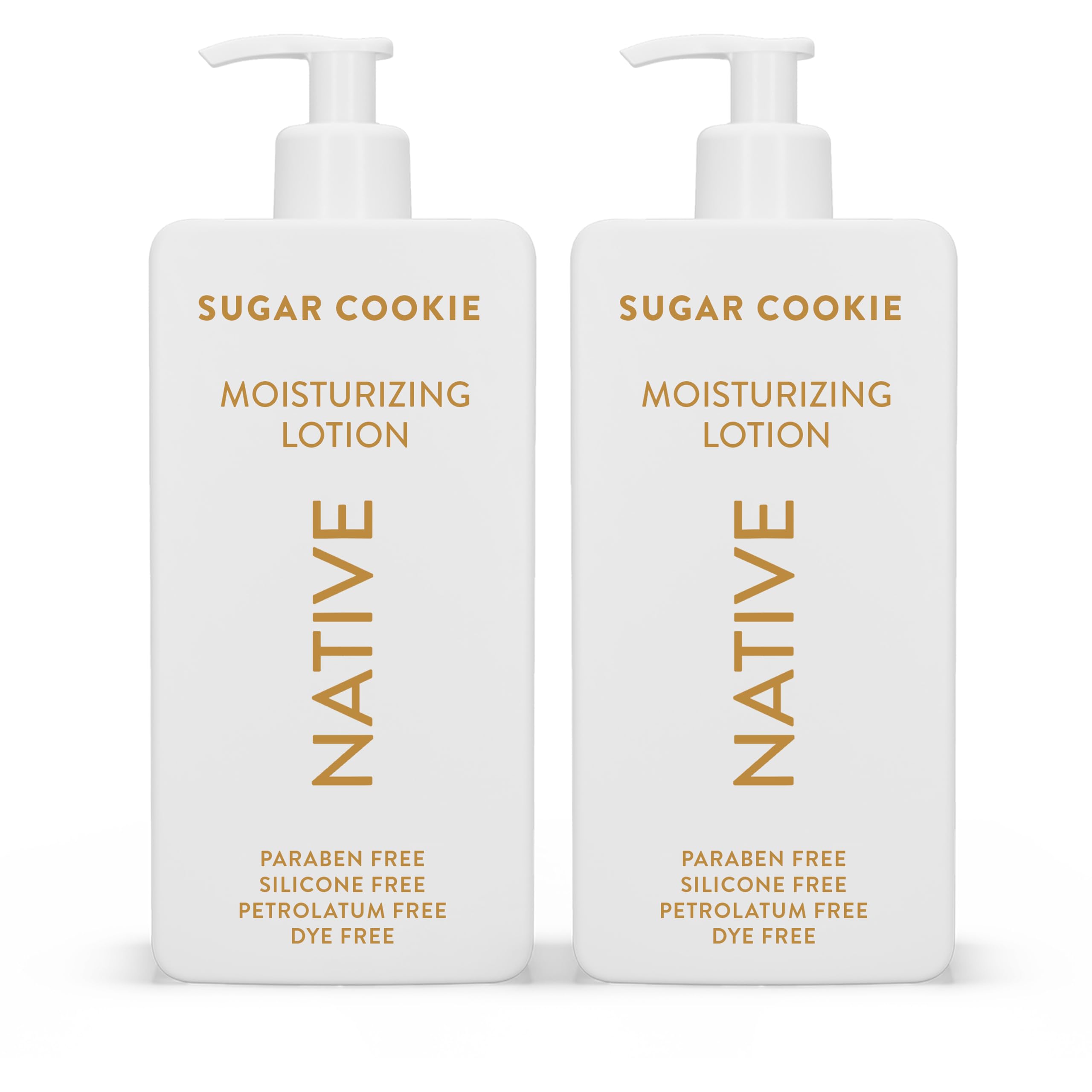 Native Body Lotion Sugar Cookie – Silicone Free, Dye Free, Hydrating 2 x 16.5 oz