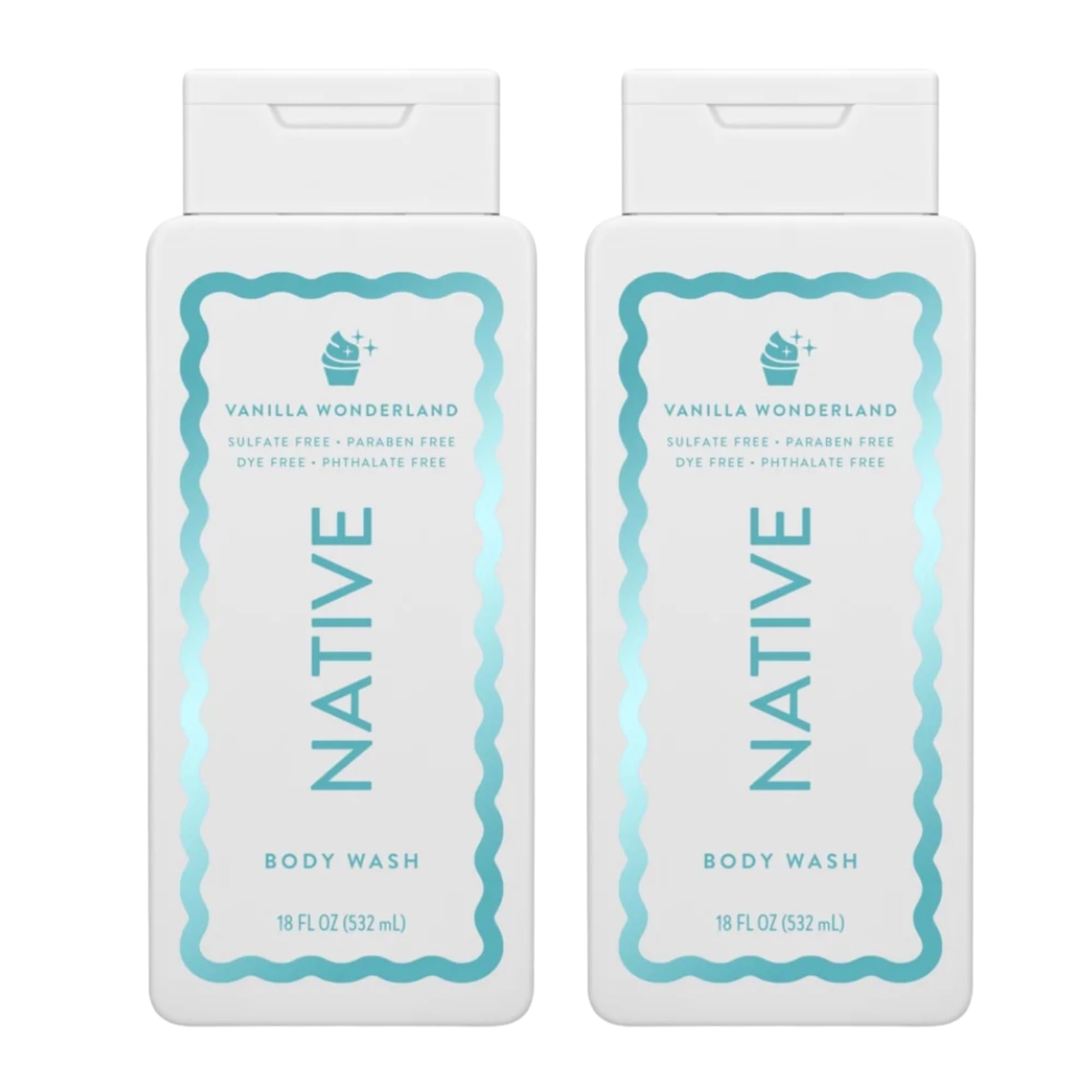 Native Vanilla Wonderland Body Wash – Holiday Limited Edition Set (2 x 18 fl oz), Sulfate & Paraben Free