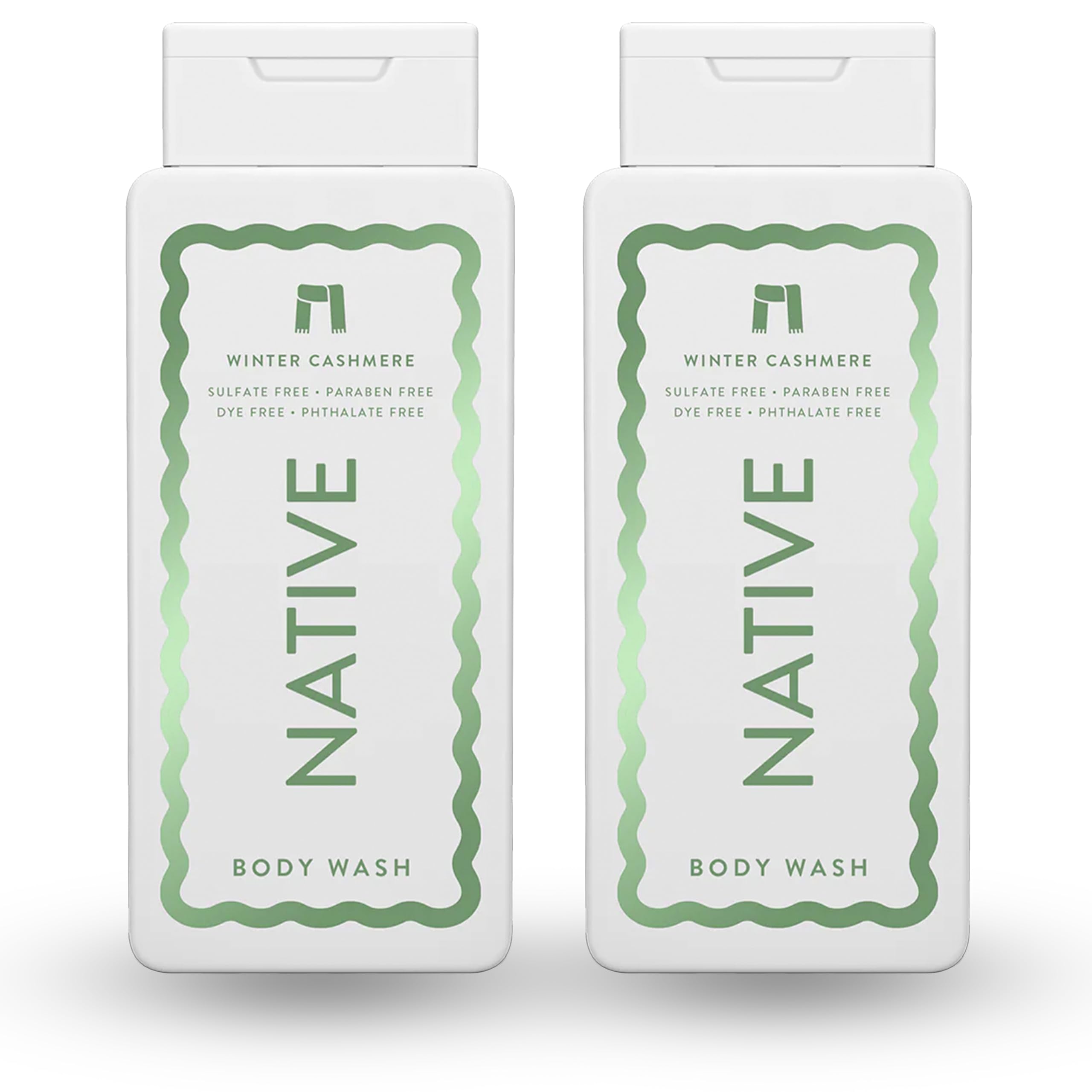 Native Limited Edition Winter Cashmere Body Wash 18 oz – Pack of 2 | Sulfate-Free & Moisturizing