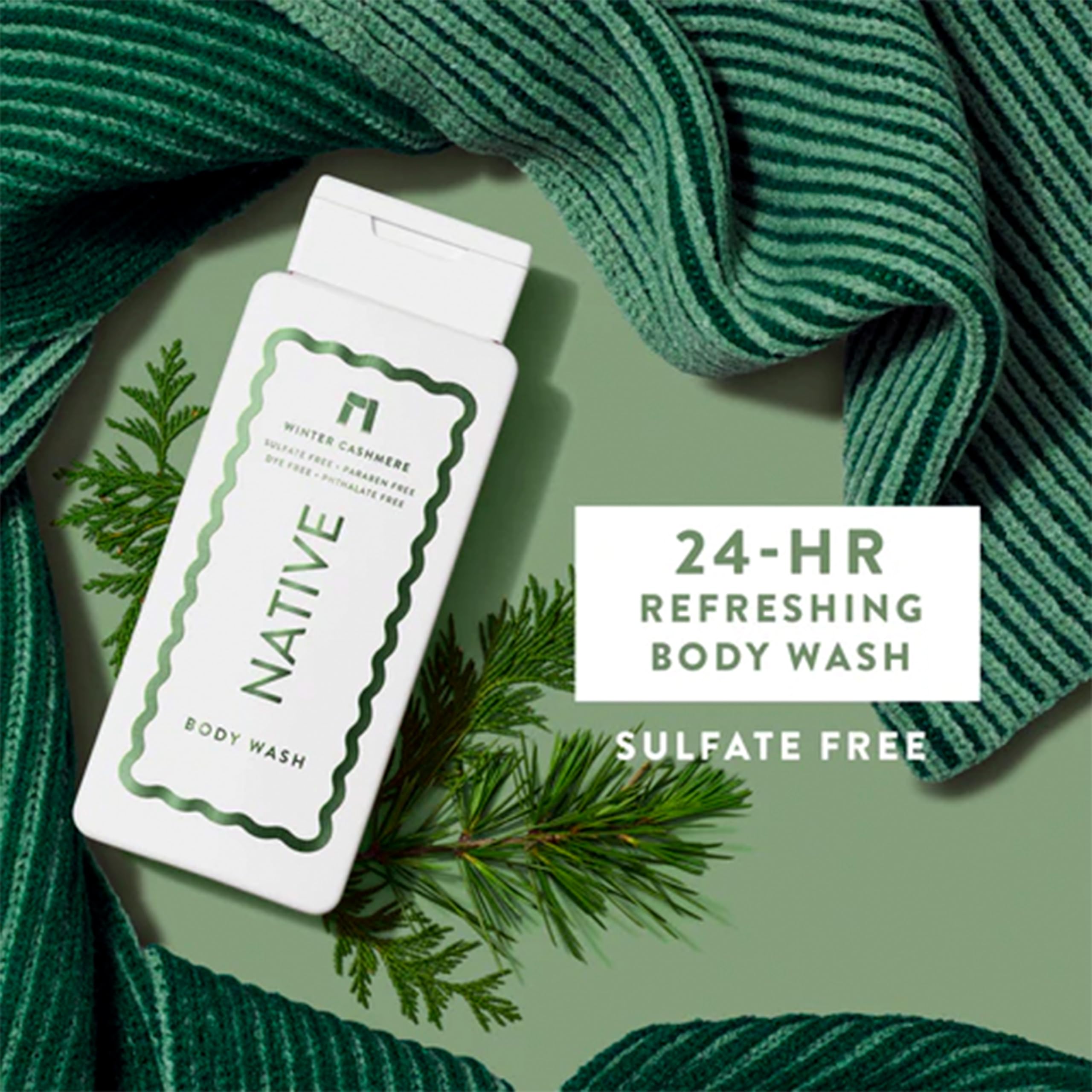 Native Limited Edition Winter Cashmere Body Wash 18 oz – Pack of 2 | Sulfate-Free & Moisturizing