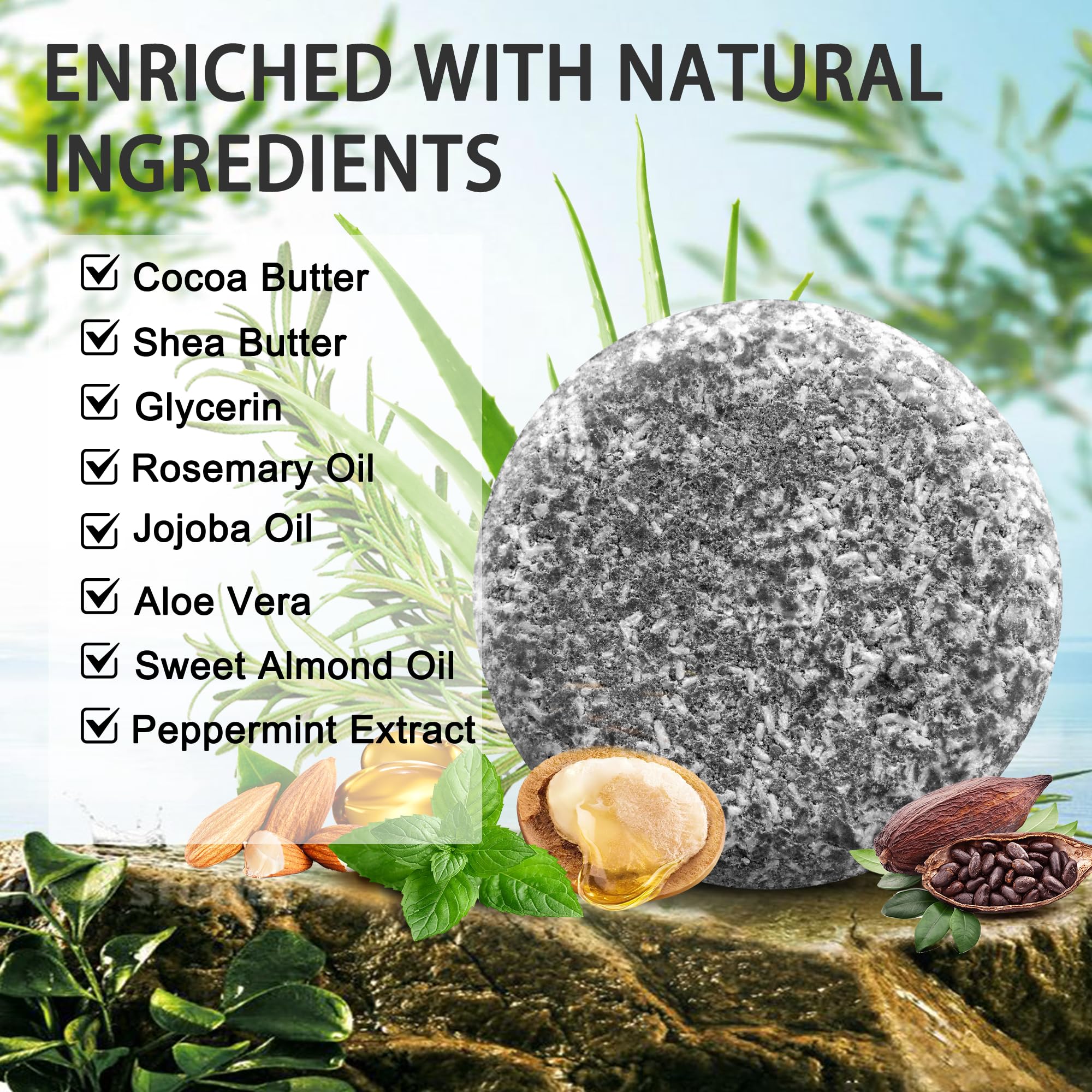 Natouch Natural Shampoo Bar for Treated, Damaged & Frizzy Hair