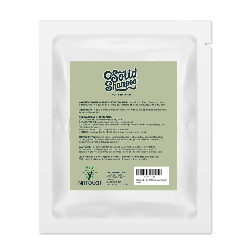 Natouch Natural Shampoo Bar for Treated, Damaged & Frizzy Hair