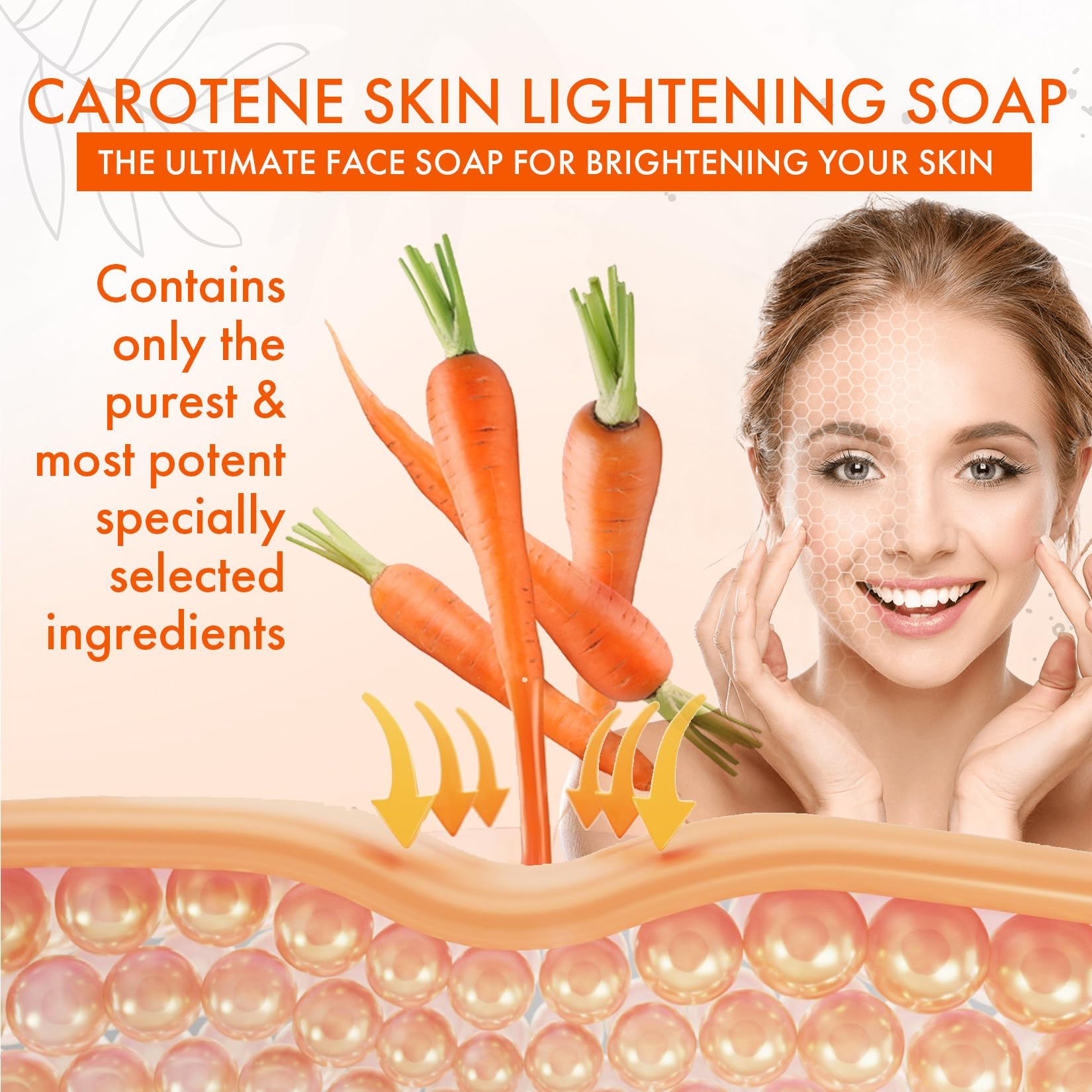 Natrulo Carrot Soap for Skin Brightening – Kojic Acid Glow Bar Made in USA