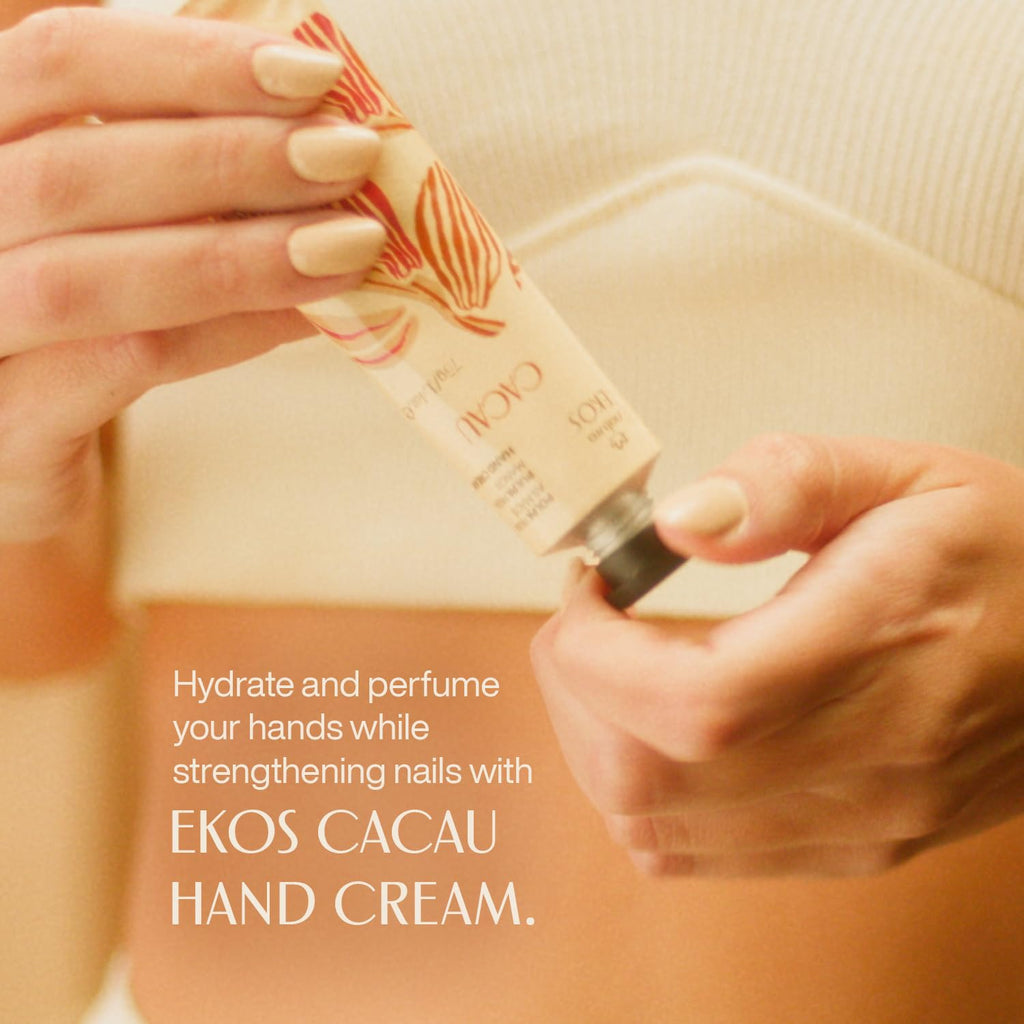 Natura Ekos Cacau Hand Cream – Cocoa Butter Moisturizer for Dry Hands, Vegan Skincare, 2.6oz (75g)