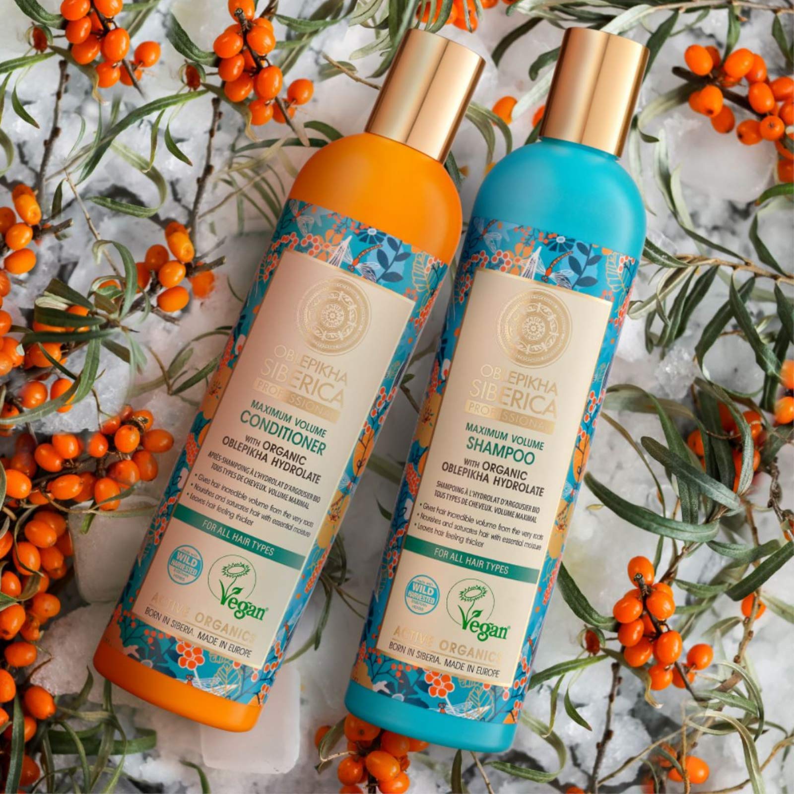 Natura Siberica Oblepikha Shampoo Maximum Volume – All Hair Types, 400 mL