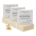 Natural Amor Beef Tallow Soap Bar 3-Pack – Fragrance-Free, Handmade with Grass-Fed Tallow | NATURAL AMOR LOS ANGELES