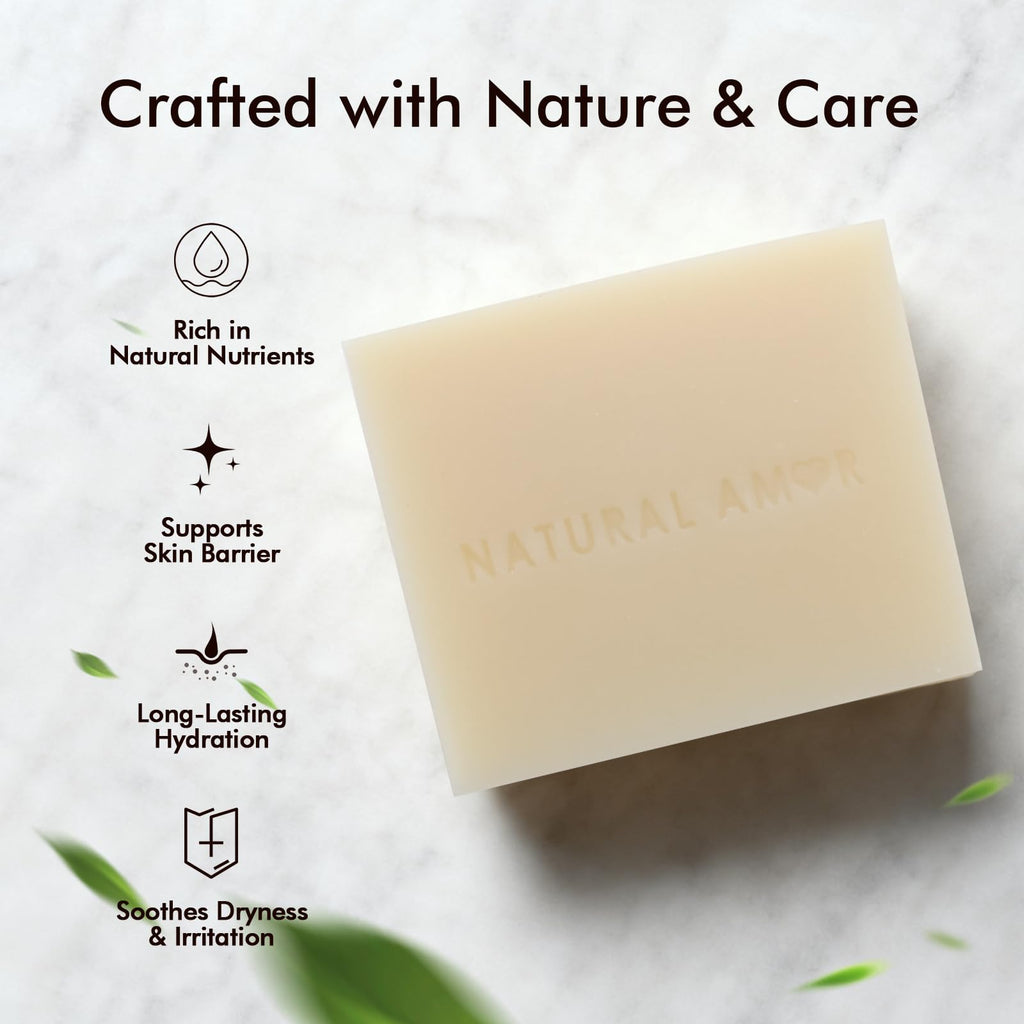 Natural Amor Beef Tallow Soap Bar 3-Pack – Fragrance-Free, Handmade with Grass-Fed Tallow | NATURAL AMOR LOS ANGELES