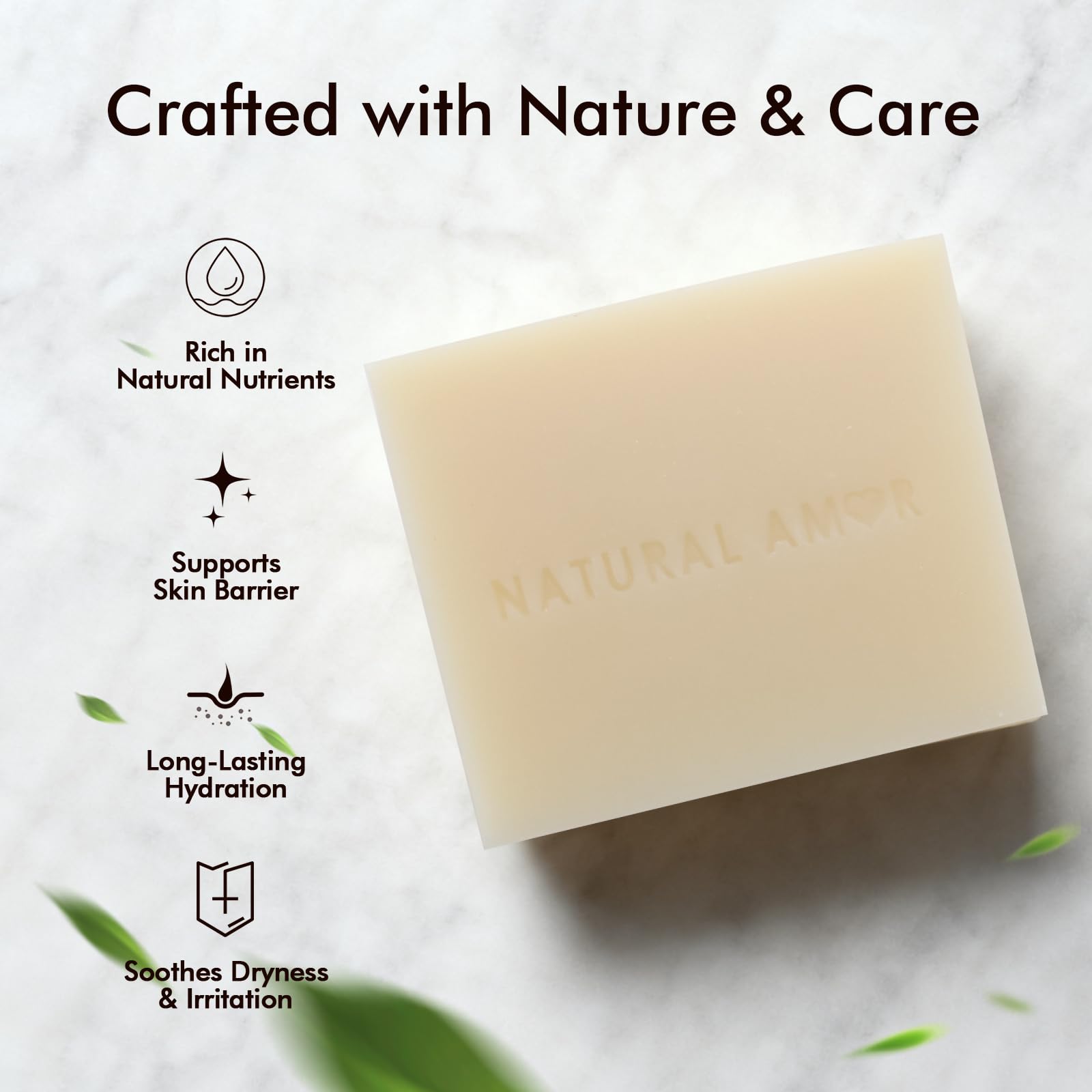 Natural Amor Beef Tallow Soap Bar 3-Pack – Fragrance-Free, Handmade with Grass-Fed Tallow | NATURAL AMOR LOS ANGELES