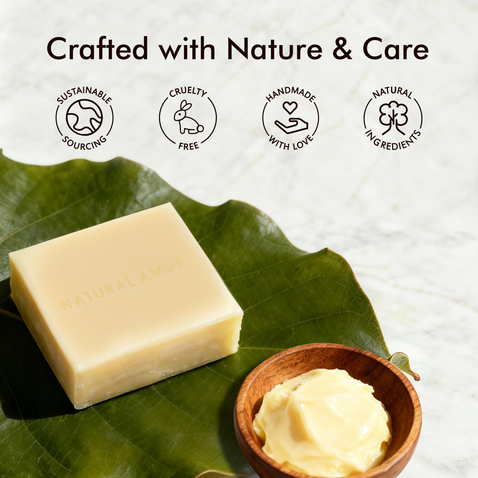 Natural Amor Beef Tallow Soap Bar 3-Pack – Fragrance-Free, Handmade with Grass-Fed Tallow | NATURAL AMOR LOS ANGELES