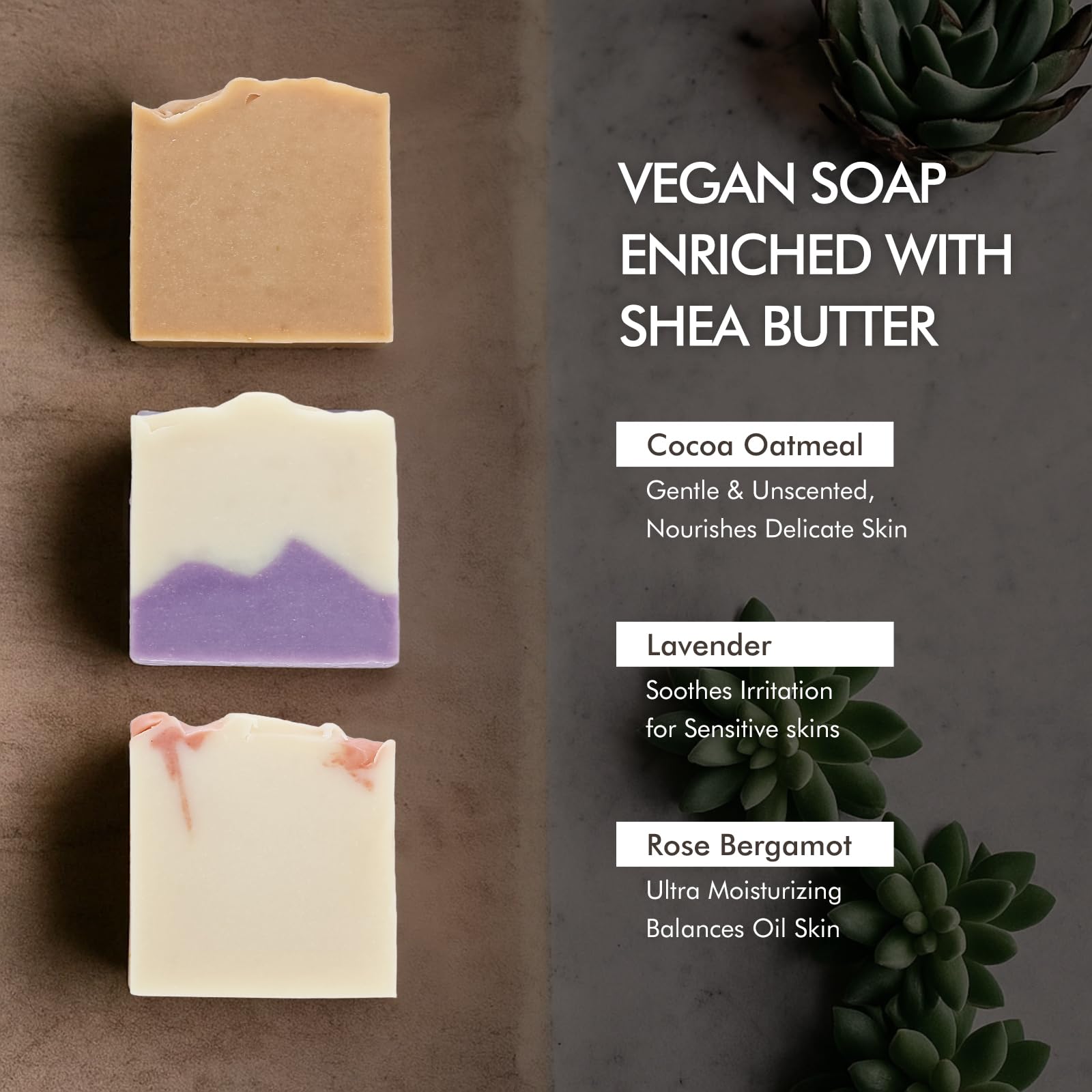 Natural Amor Los Angeles – All Natural Handmade Soap Bar 3-Pack