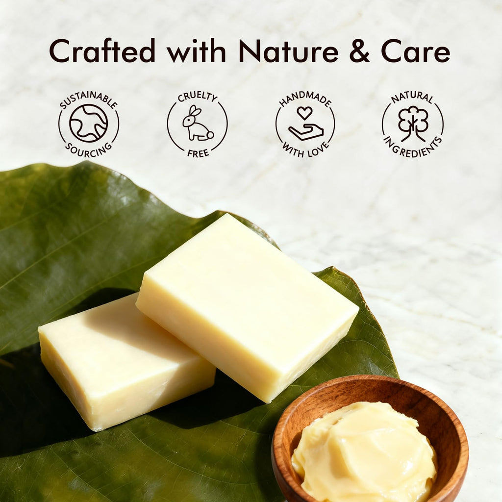 Natural Amor Los Angeles Unscented Tallow Soap Bar 2-Pack – Handmade with Grass-Fed Beef Tallow