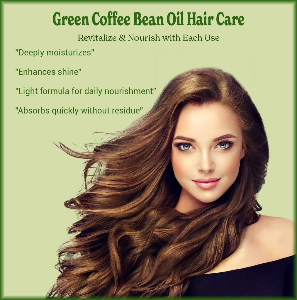 Natural Born Oils Green Coffee Bean Oil – Organic, Cold-Pressed, 8oz