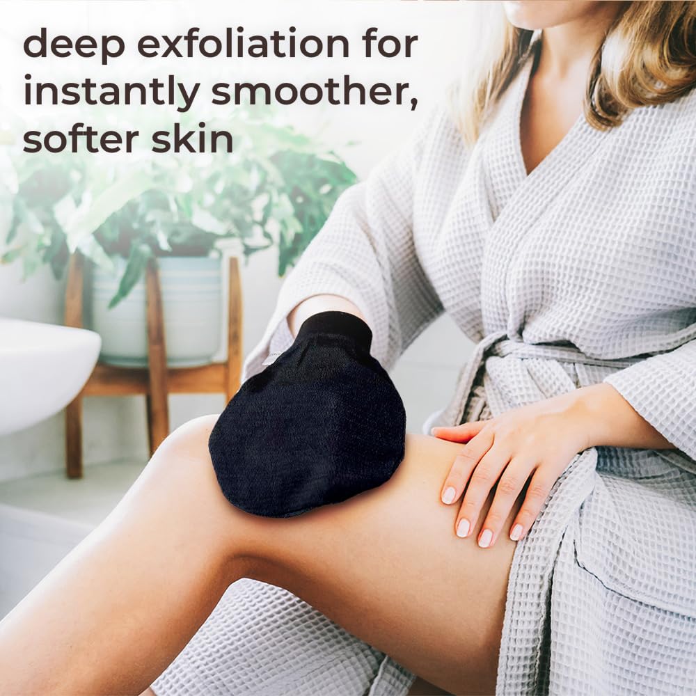 Natural Elephant Exfoliating Hammam Glove – Face & Body Mitt (Pack of 4, 4 Colors)