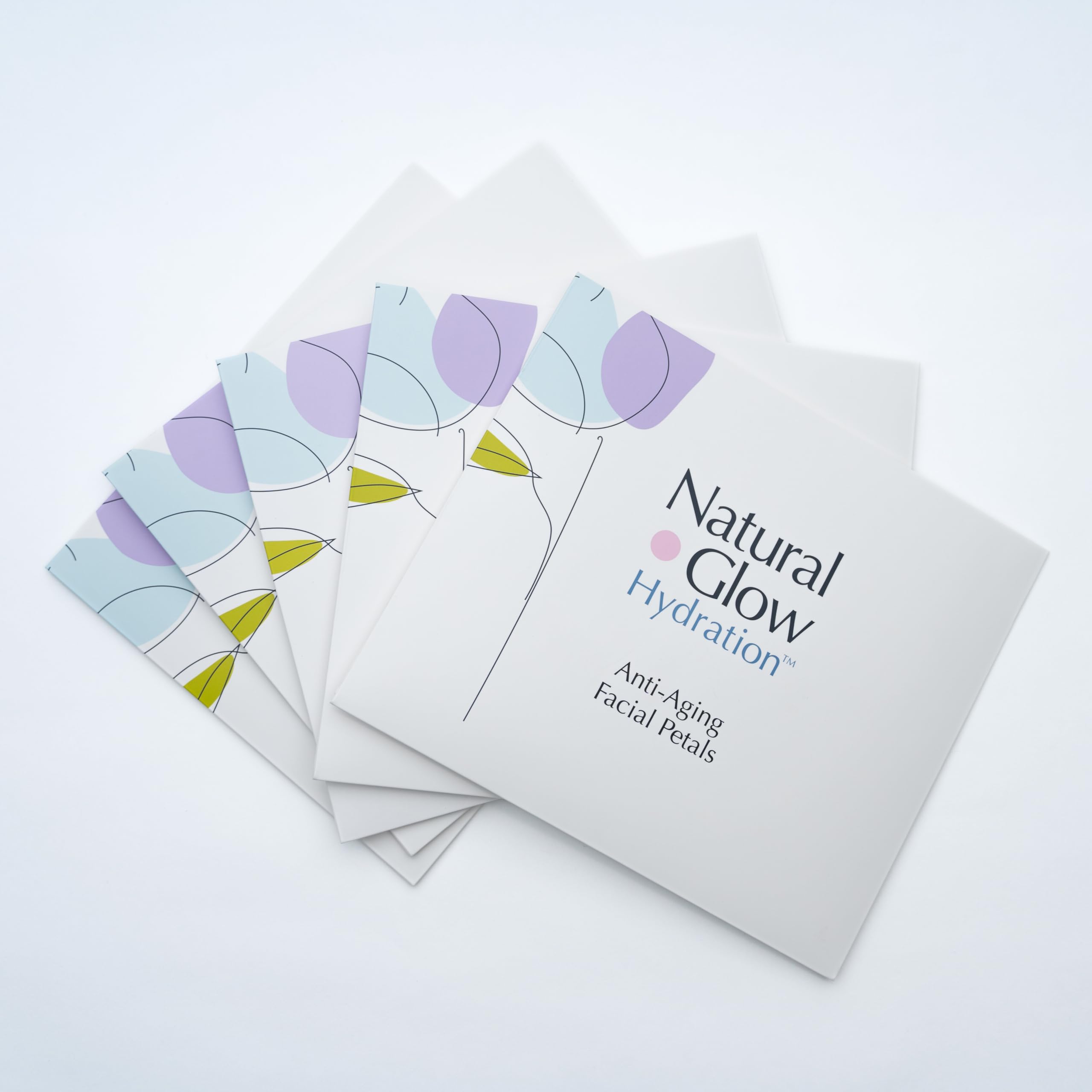 Natural Glow Hydration Anti-Aging Facial Petals – 7pc Reusable Silicone Patches for Forehead & Eyes