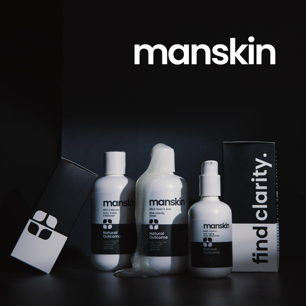 Natural Outcome Mens Skin Care Kit | 3-Step Anti-Aging Facial Care for Men