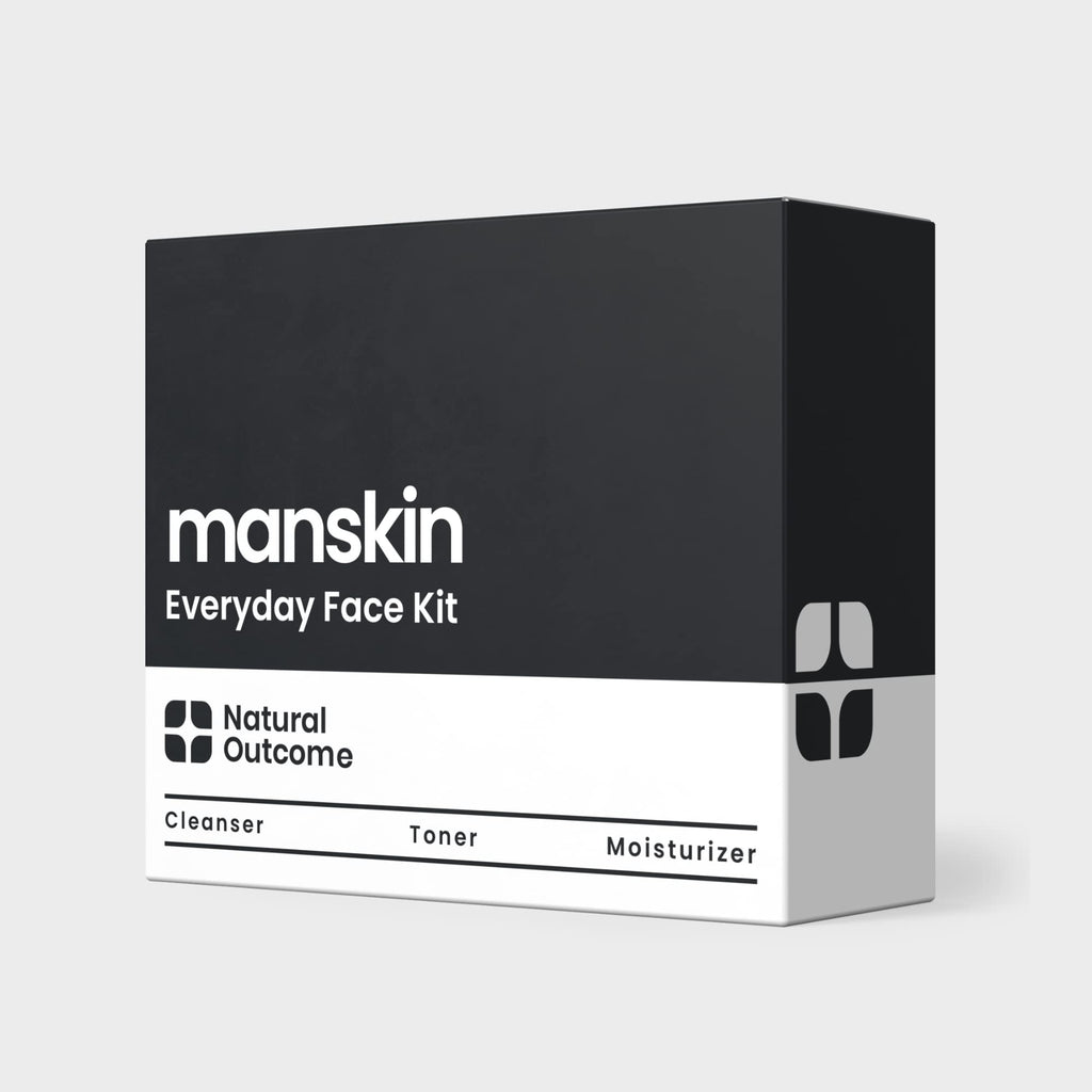 Natural Outcome Mens Skin Care Kit | 3-Step Anti-Aging Facial Care for Men