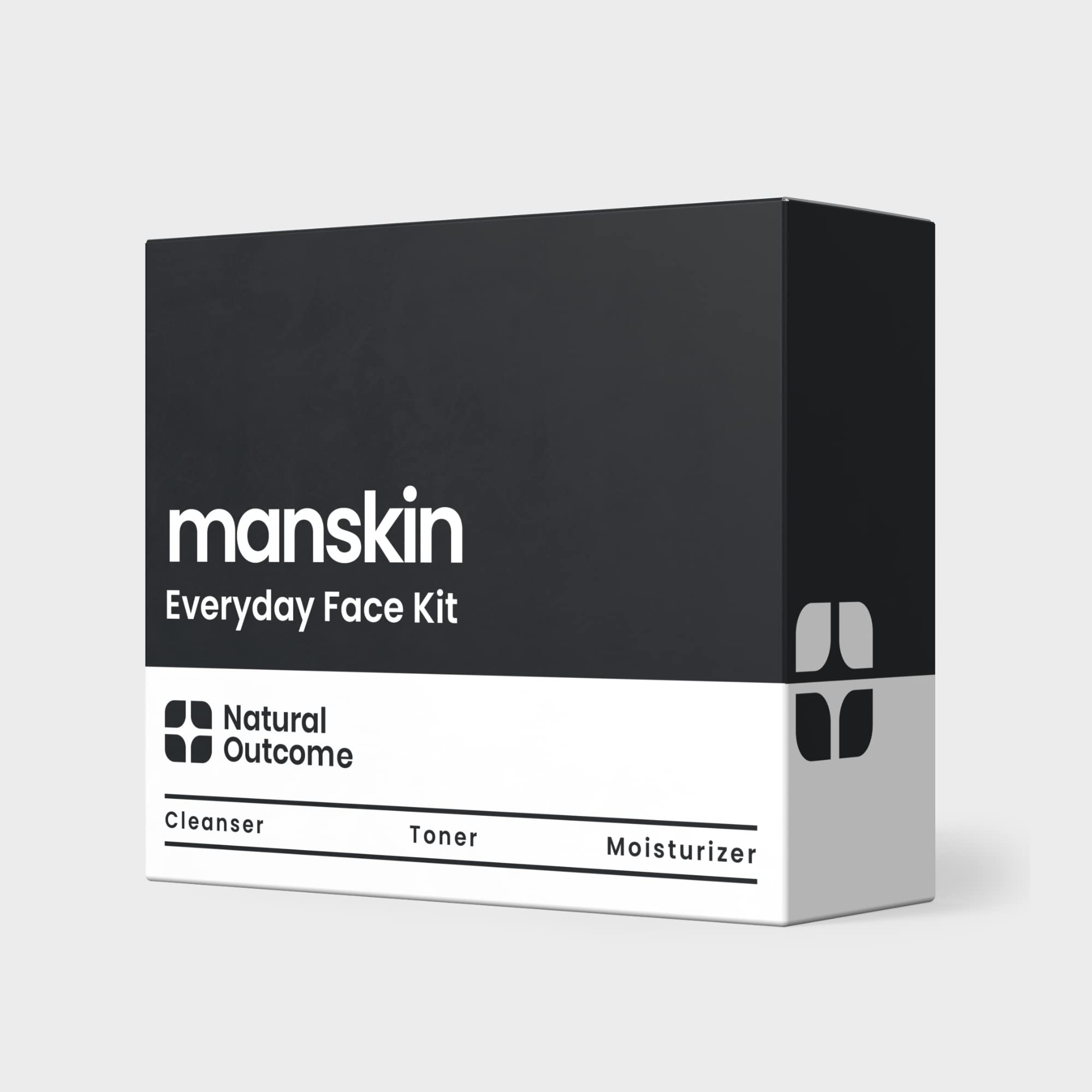 Natural Outcome Mens Skin Care Kit | 3-Step Anti-Aging Facial Care for Men