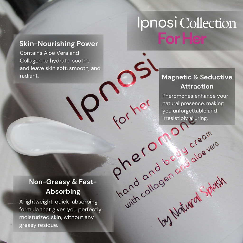 Natural Splash Ipnosi Pheromone Body Cream for Women – Vegan, Cruelty-Free, 8.45 oz
