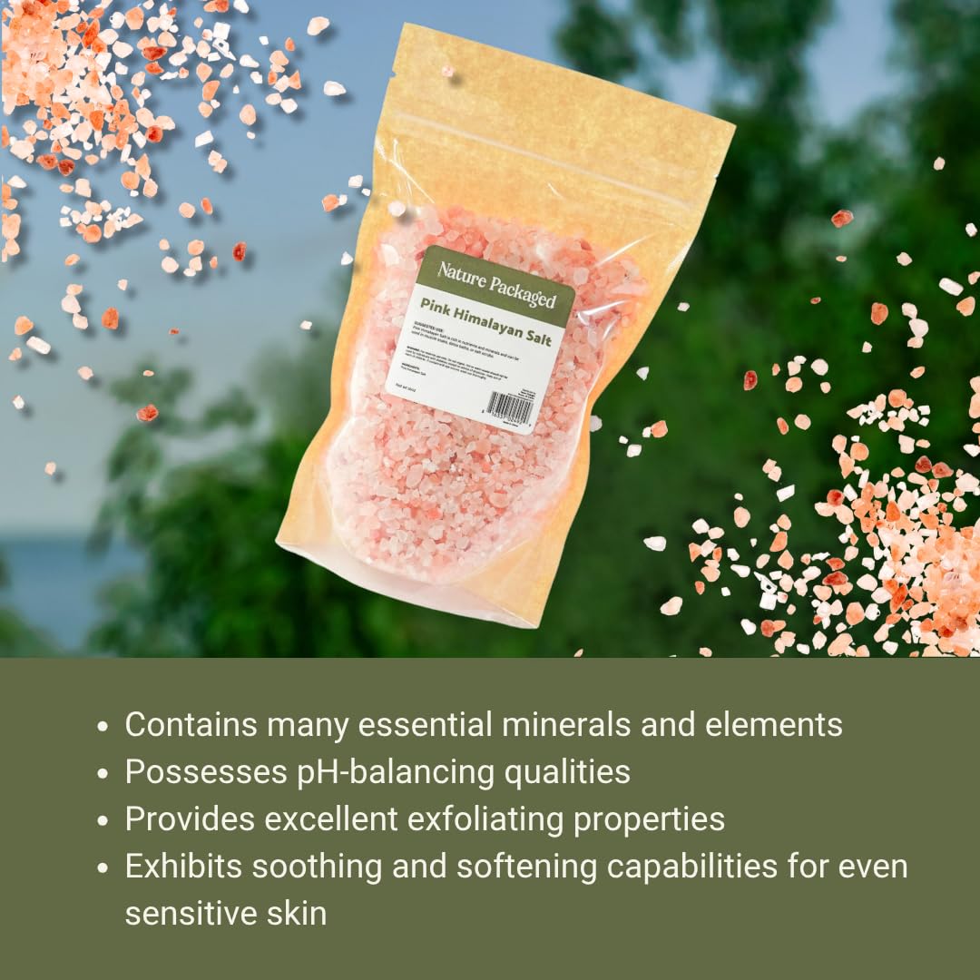 Nature Packaged Pink Himalayan Salt (16oz) – Direct from the Himalayas, Coarse Organic Salt