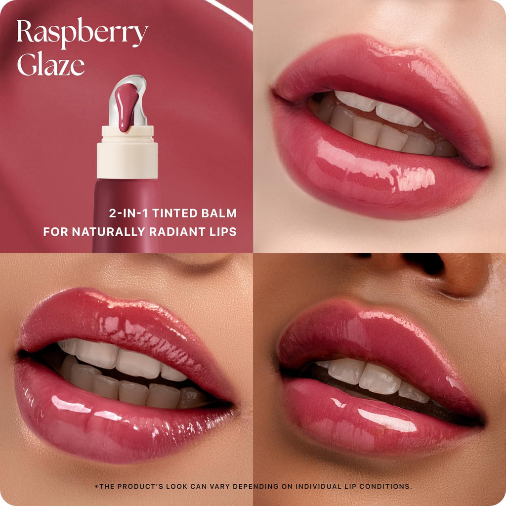 Nature Republic Honey Melting Lip Butter Balm – Hydrating Tinted Lip Balm with Peptides (Raspberry Glaze)