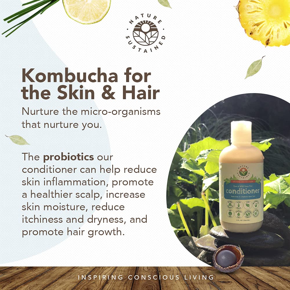 Nature Sustained Hydrating Lemongrass Conditioner | Organic Probiotic, Sulfate-Free 9 oz