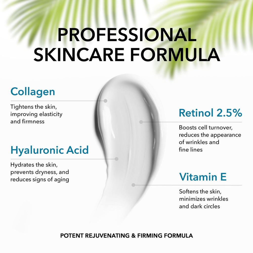 Nature Theory Collagen Cream with Retinol & Hyaluronic Acid – Anti-Aging Face Moisturizer, 1.7 oz