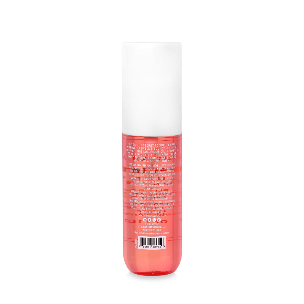 NATURE WELL Bouncy Plumping Body Oil – Fast-Absorbing Hydration for Elasticity and Bounce | 3.4 Oz