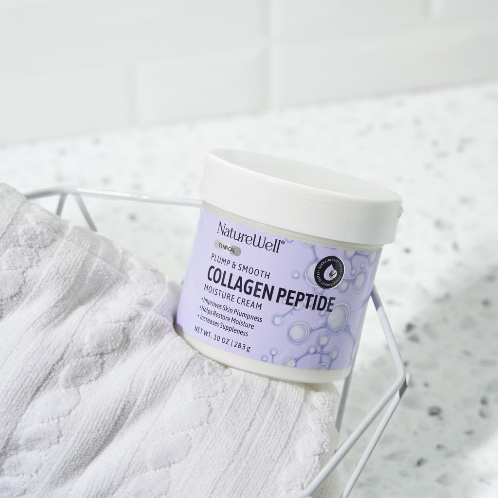 Nature Well Clinical Collagen Peptide Intense Moisture Cream – 10 oz for Face, Neck & Body