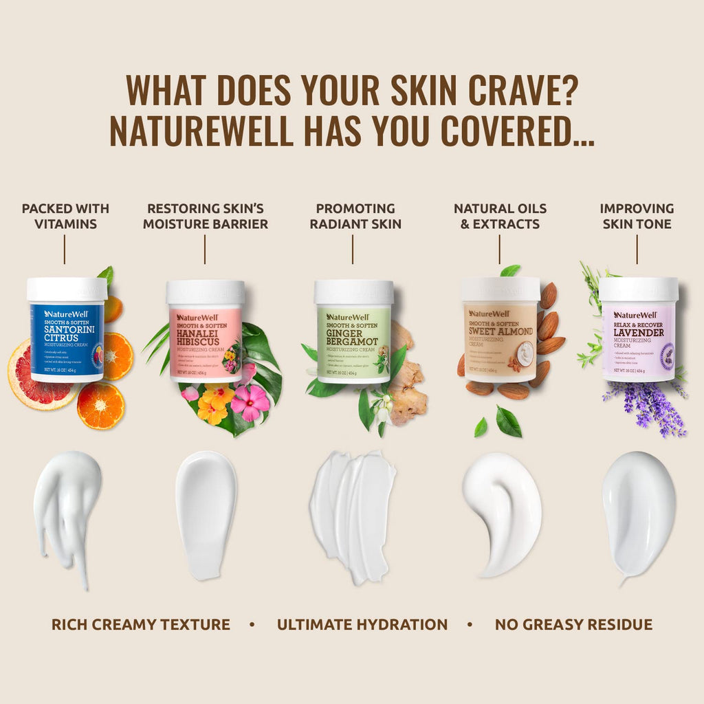 NATURE WELL Hanalei Hibiscus Smooth & Soften Moisturizing Cream For Face & Body – 16 Oz