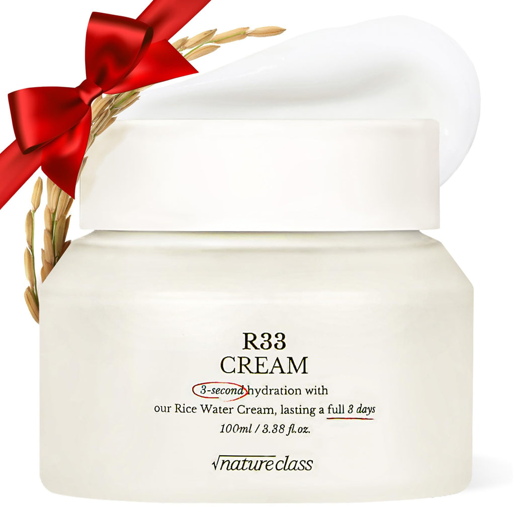 NATURECLASS R33 Hydrating Face Moisturizer – Fragrance Free, Hyaluronic Acid, Squalane, Rice Extract, 3.38 oz