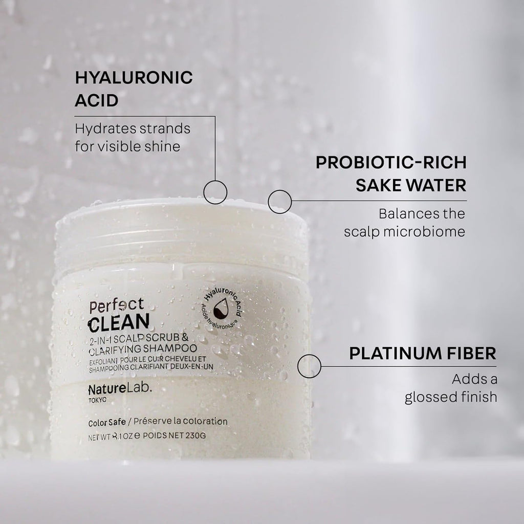 NatureLab.TOKYO Perfect Clean & Repair Duo: 2-in-1 Scalp Scrub & Repair Masque (8.1 oz + 6.7 oz)