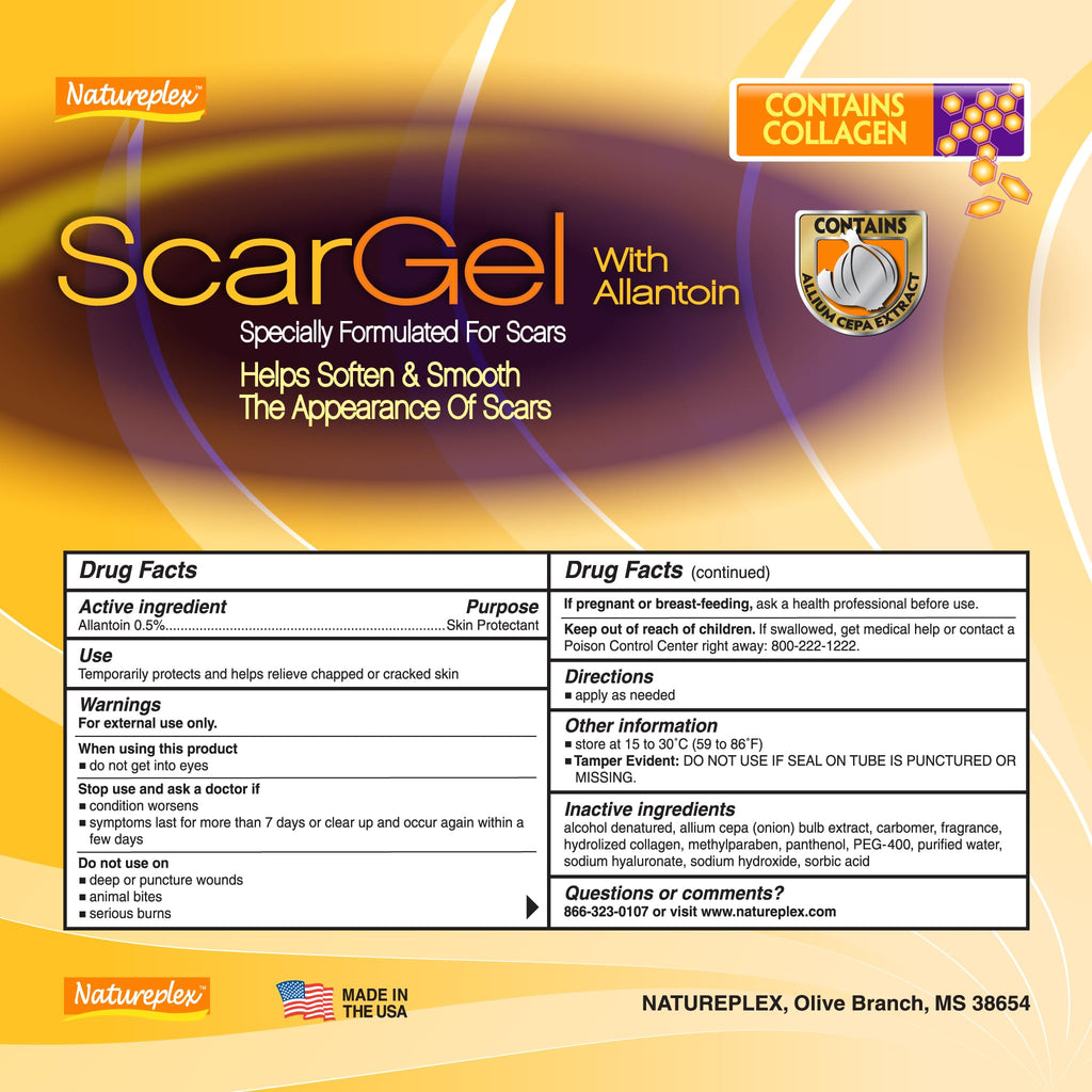 Natureplex Scar Gel 1.25 oz (6 Pack) – Clinically Proven Scar Treatment for Old & New Scars