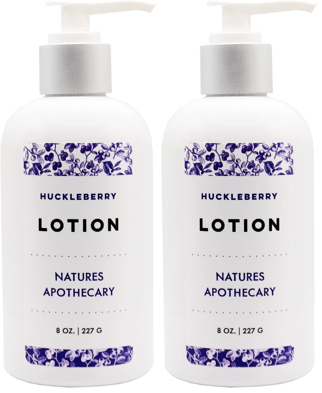 Huckleberry Lotion For Dry Skin | Nature's Apothecary | Silky, Hydrated Skin | Hypoallergenic & All-Natural | Made in USA (Pack of 2)