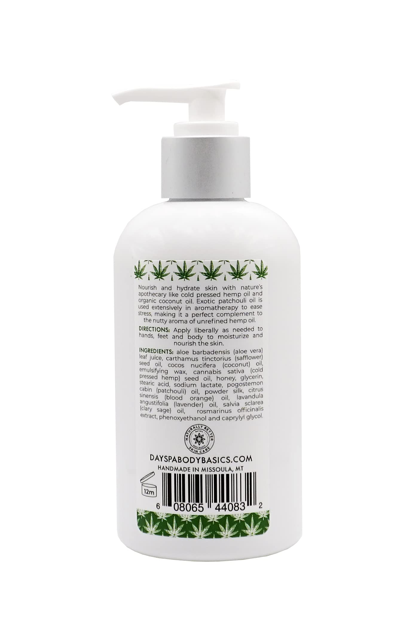 All-Natural Hemp & Patchouli Lotion for Dry Skin | Silky, Hydrated Skin | NATURE'S APOTHECARY Pack of 2