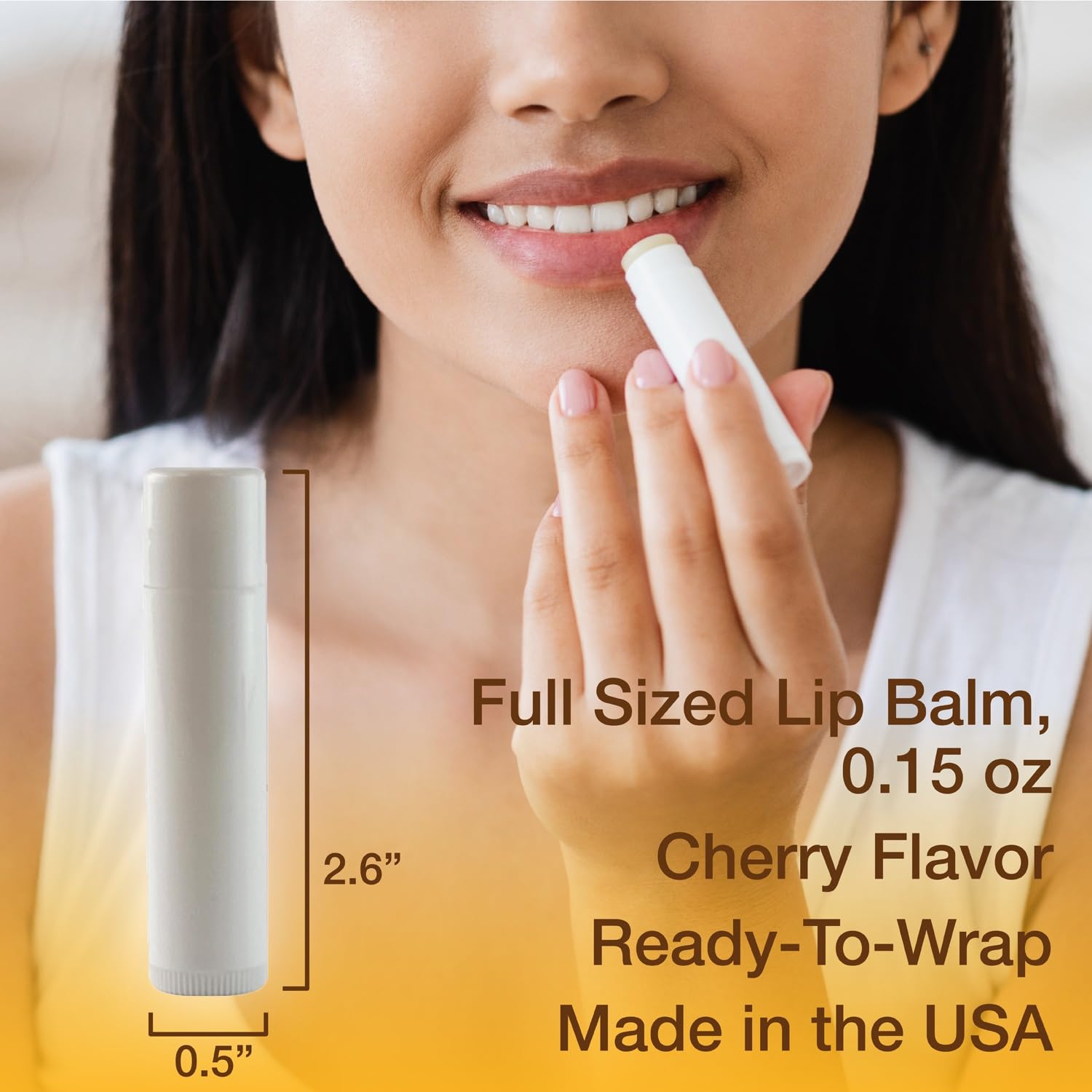 Nature’s Bees DIY Lip Balm Kit – Cherry Flavor, 48 Tubes + 60 Labels | Made in USA