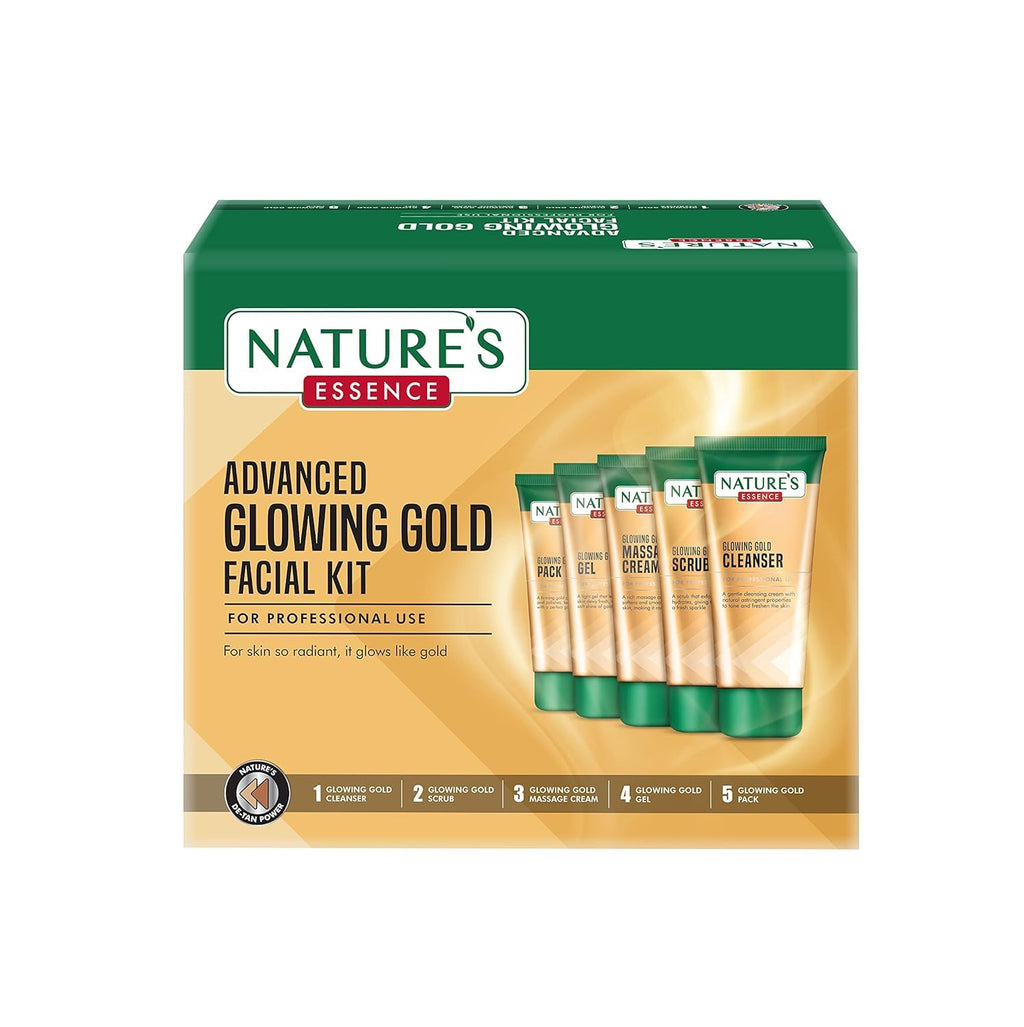NATURES ESSENCE Glowing Gold Facial Kit, 500G | Spa-Quality Glow at Home