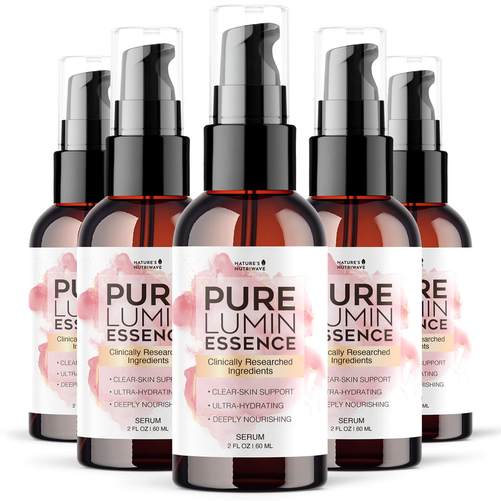 PureLumin Essence – Plant-Based Hydrating Serum | Nature’s NutriWave – Non-GMO, GMP-Certified – 2 fl oz