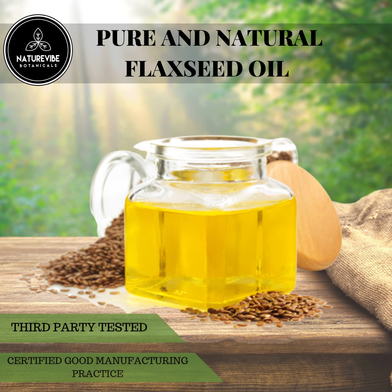 Naturevibe Botanicals Flaxseed Oil 32 oz – Pure & Natural for Skin & Hair