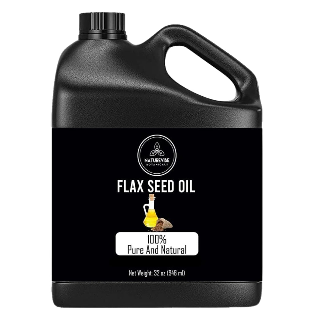 Naturevibe Botanicals Flaxseed Oil 32 oz – Pure & Natural for Skin & Hair