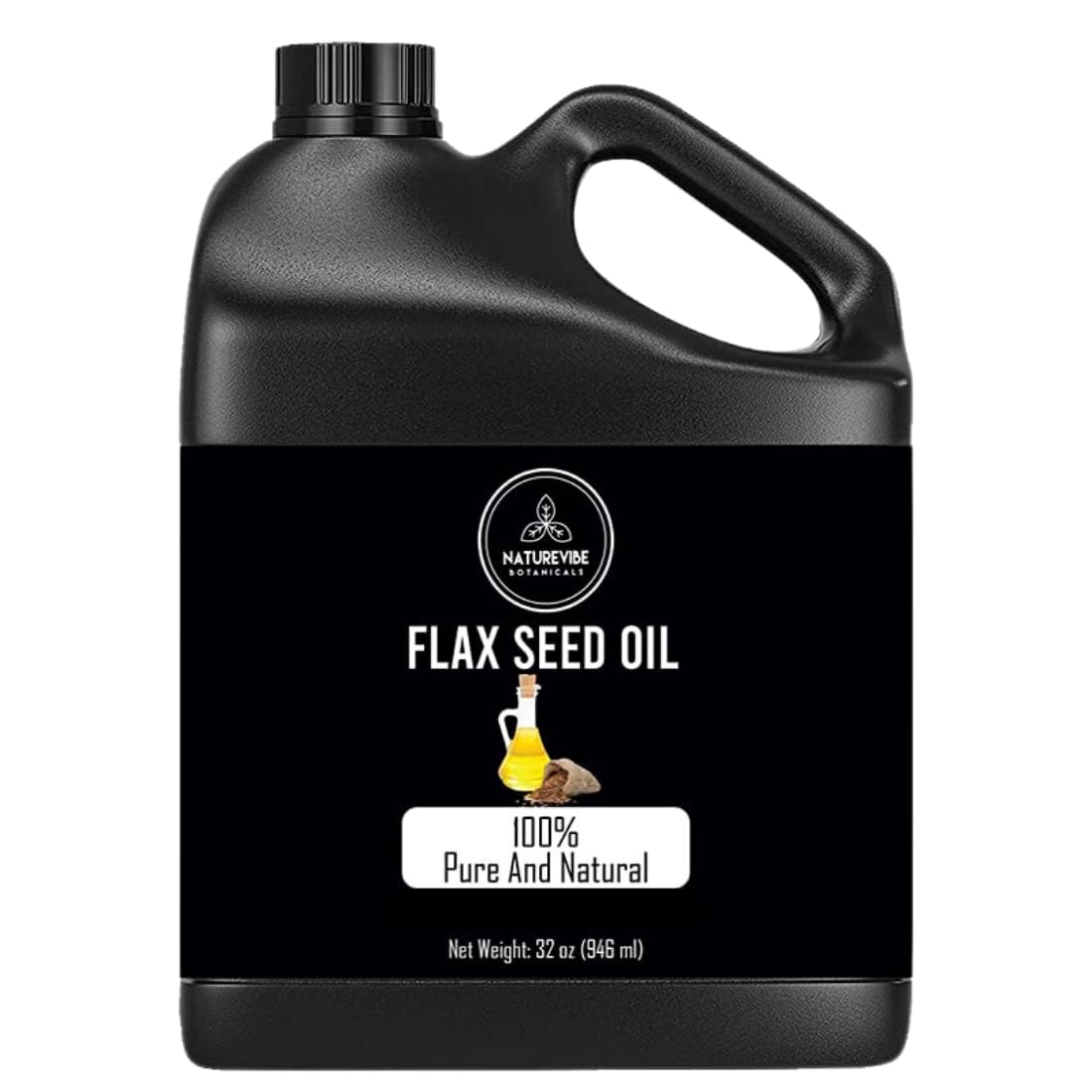 Naturevibe Botanicals Flaxseed Oil 32 oz – Pure & Natural for Skin & Hair
