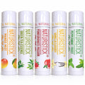 Naturistick 5-Pack Premium Beeswax Lip Balm | 100% Natural, Chemical-Free Lip Care | Made in the USA