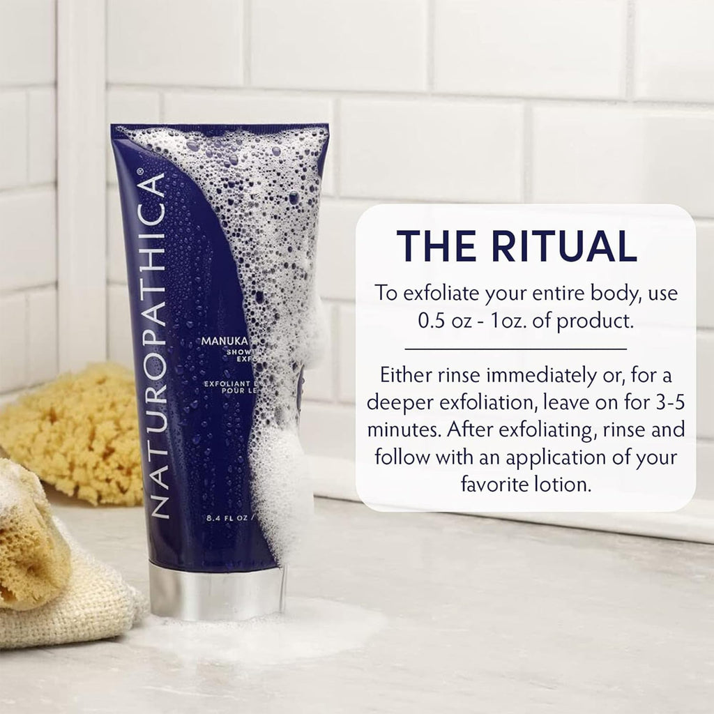 Naturopathica Manuka Honey Shower Exfoliator — Hydrating Body Scrub for All Skin Types