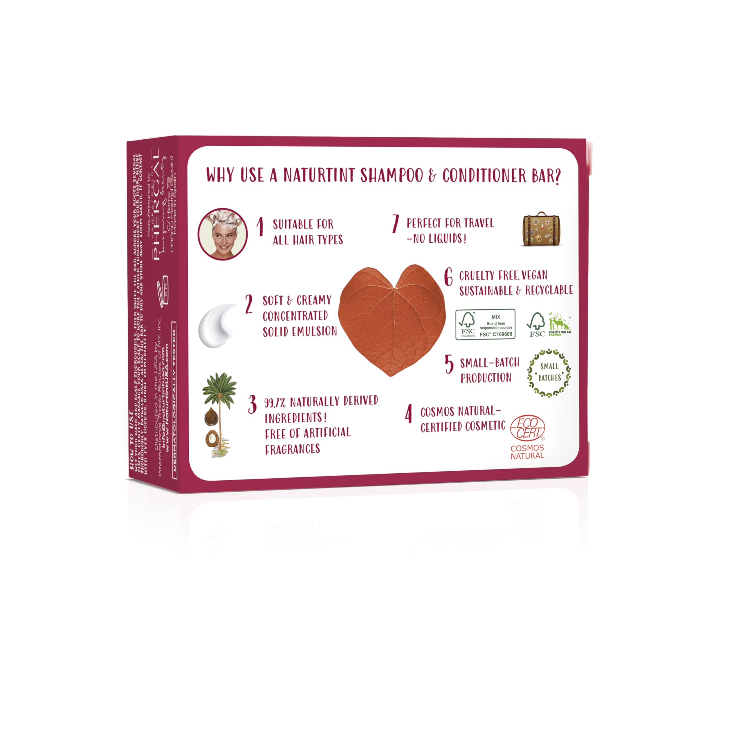 Naturtint Cinnamon Shampoo Bar – Naturally Derived, Cruelty-Free, All Hair Types, Travel Ready