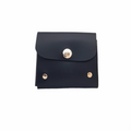 Handmade Leather Simple Coin Purse - Navy