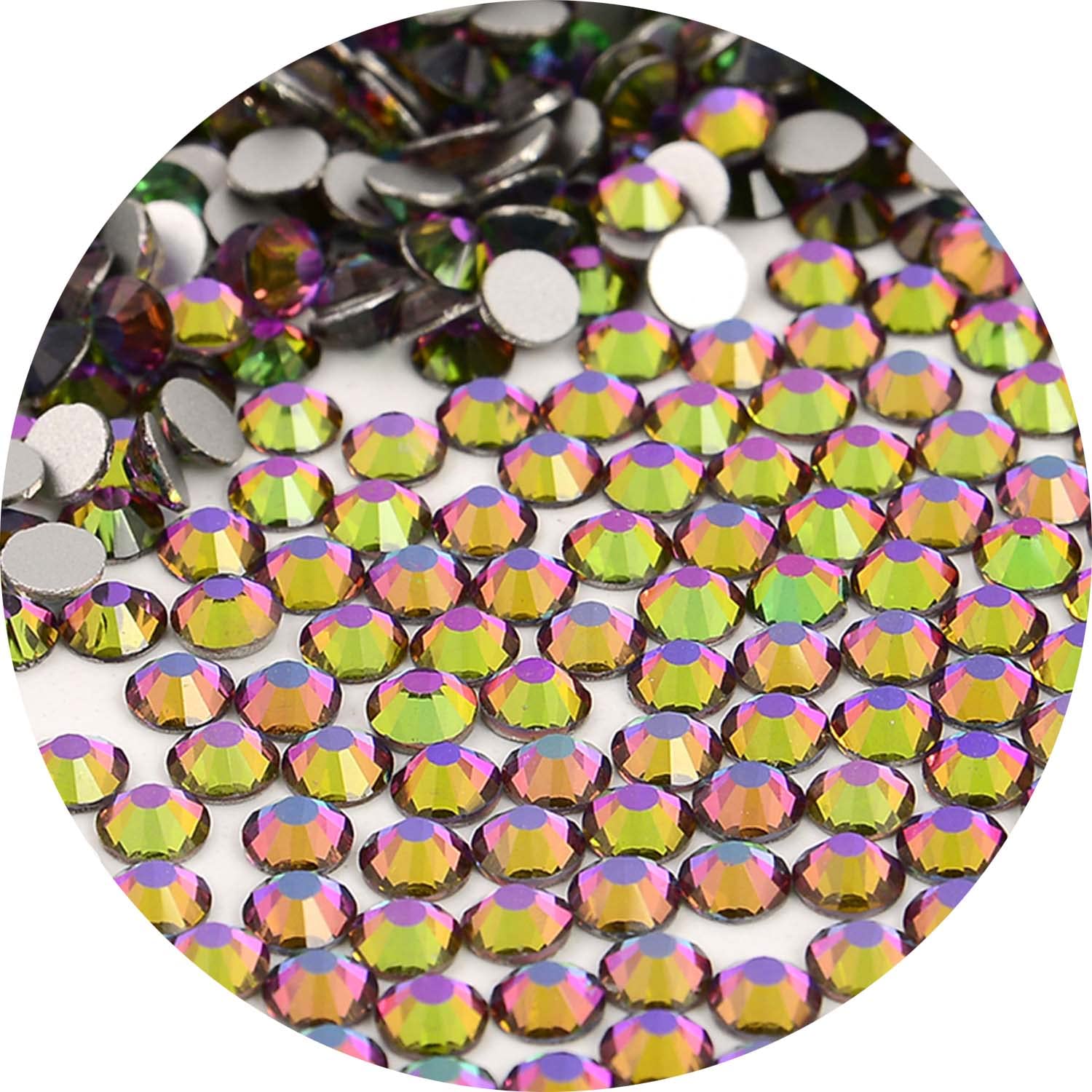 NCB Nancybeads Green Volcanic Flat-Back Glass Rhinestones – 1500pcs SS20 5mm