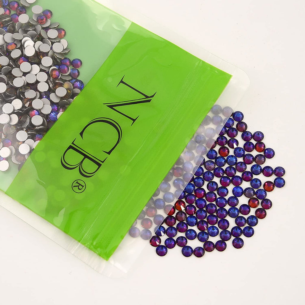 NCB Nancybeads 1500pcs Flat Back Glass Nail Rhinestones – Blue Volcanic SS20 5mm